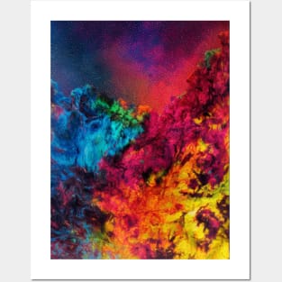 Trippy Abstract Rainbow colors Posters and Art